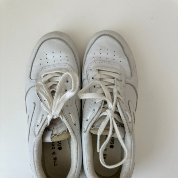 rag & bone white retro court leather sneaker 8W - Picture 6 of 9